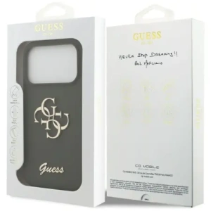 Etui Guess Silicone Big 4G Script do Apple iPhone 17 Pro Max khaki