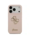 Etui Guess Silicone Big 4G Script do Apple iPhone 17 Pro różowy