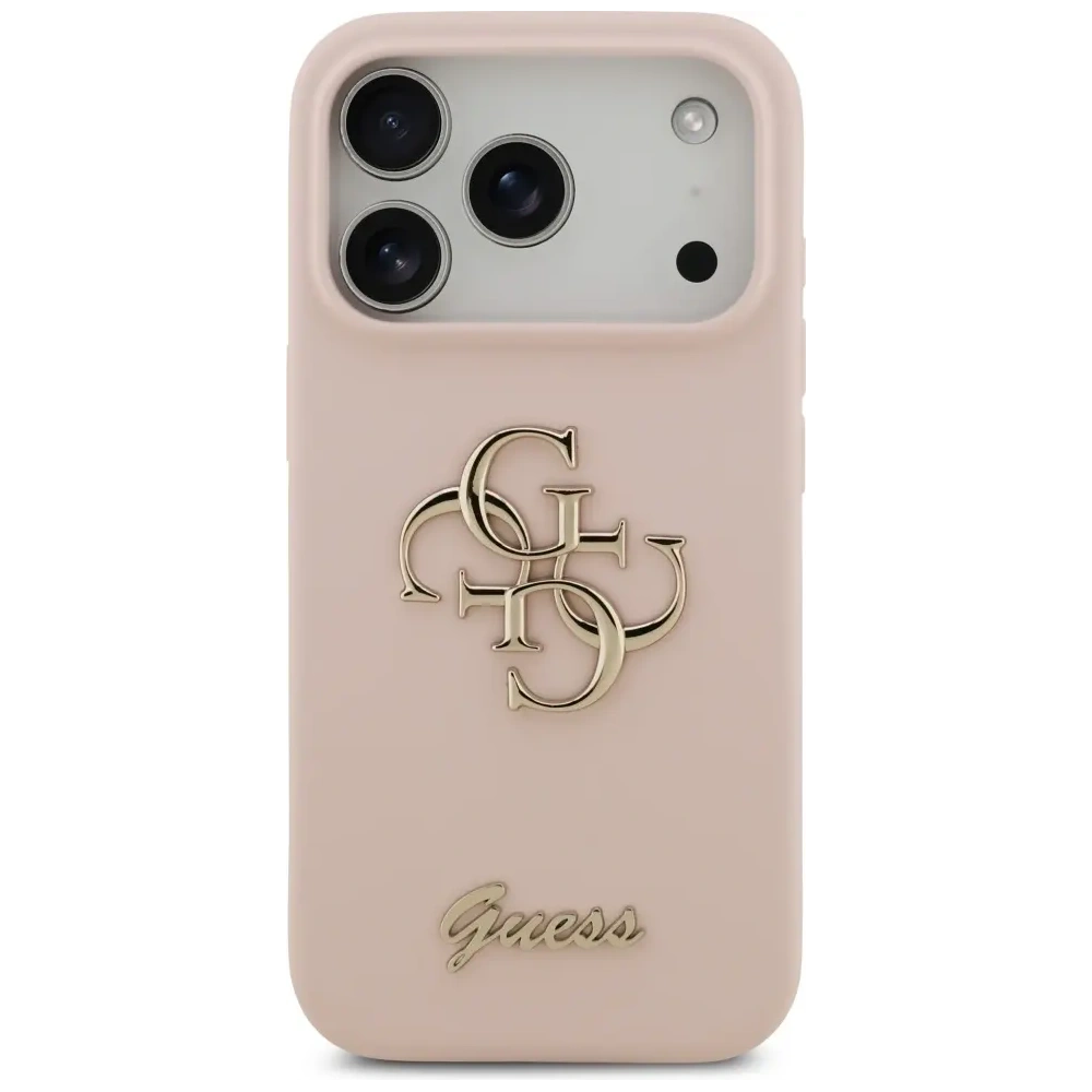 Etui Guess Silicone Big 4G Script do Apple iPhone 17 Pro różowy