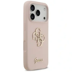 Etui Guess Silicone Big 4G Script do Apple iPhone 17 Pro różowy