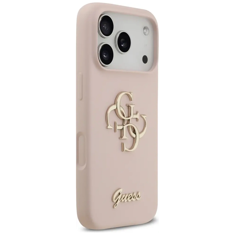 Etui Guess Silicone Big 4G Script do Apple iPhone 17 Pro różowy