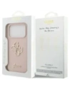 Etui Guess Silicone Big 4G Script do Apple iPhone 17 Pro różowy