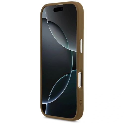 Etui Guess Triangle Logo MagSafe do Apple iPhone 17 brązowy