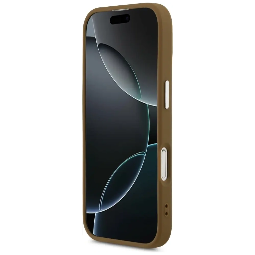 Etui Guess Triangle Logo MagSafe do Apple iPhone 17 brązowy