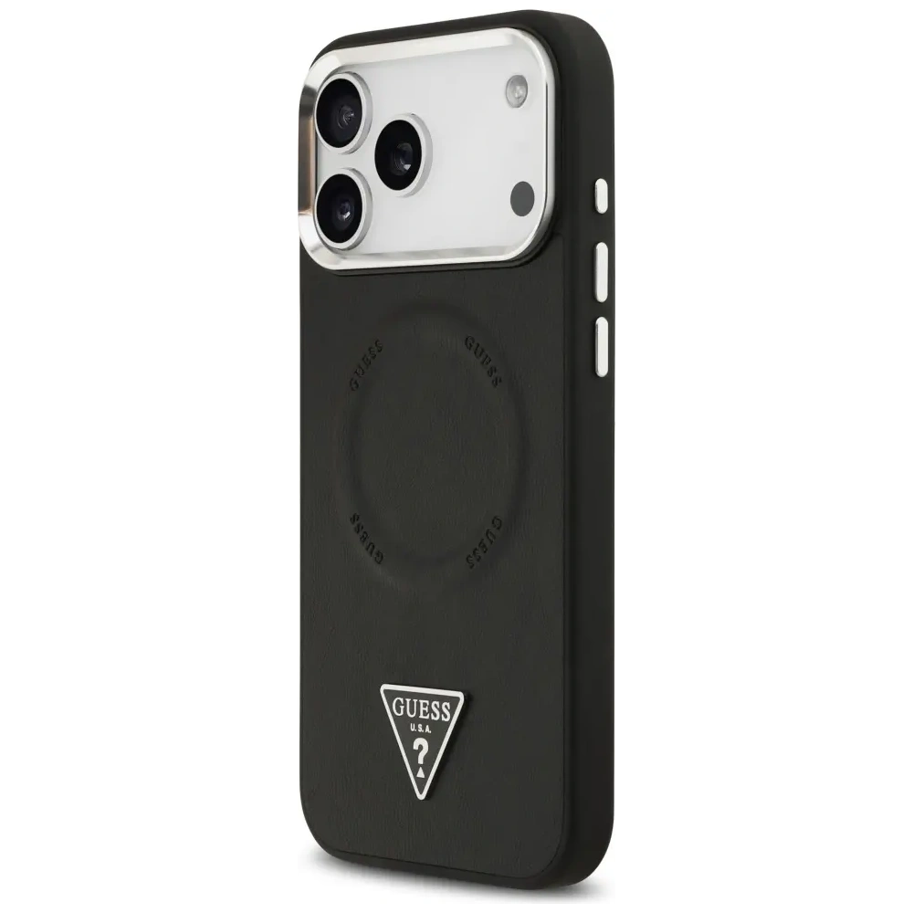 Etui Guess Triangle Logo MagSafe do Apple iPhone 17 Pro Max czarny