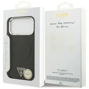 Etui Guess Triangle Logo MagSafe do Apple iPhone 17 Pro Max czarny