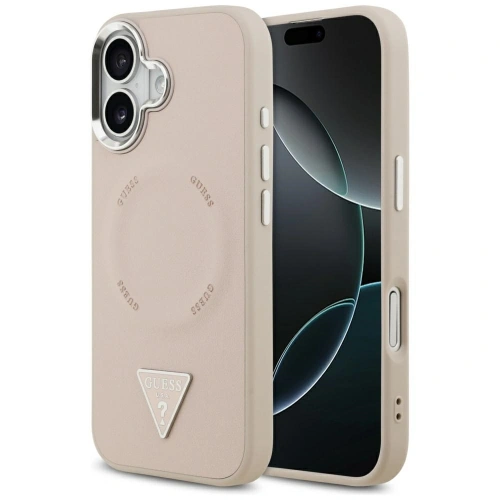 Etui Guess Triangle Logo MagSafe do Apple iPhone 17 różowy