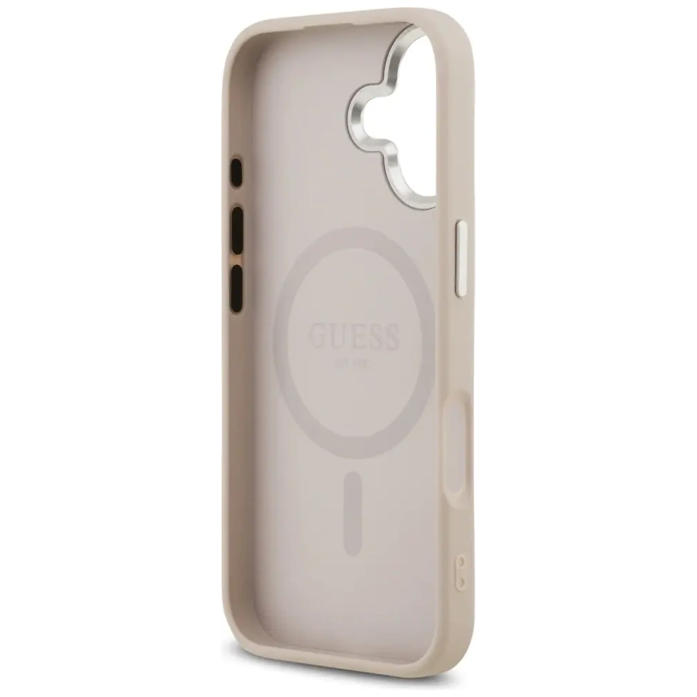 Etui Guess Triangle Logo MagSafe do Apple iPhone 17 różowy