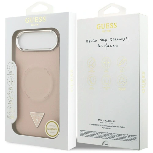 Etui Guess Triangle Logo MagSafe do Apple iPhone Air różowy