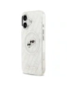Etui Karl Lagerfeld IML Glitter Karl & Choupette Heads Logo MagSafe do Apple iPhone 17 szary