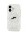 Etui Karl Lagerfeld IML Glitter Karl & Choupette Heads Logo MagSafe do Apple iPhone 17 szary