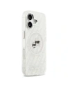 Etui Karl Lagerfeld IML Glitter Karl & Choupette Heads Logo MagSafe do Apple iPhone 17 szary
