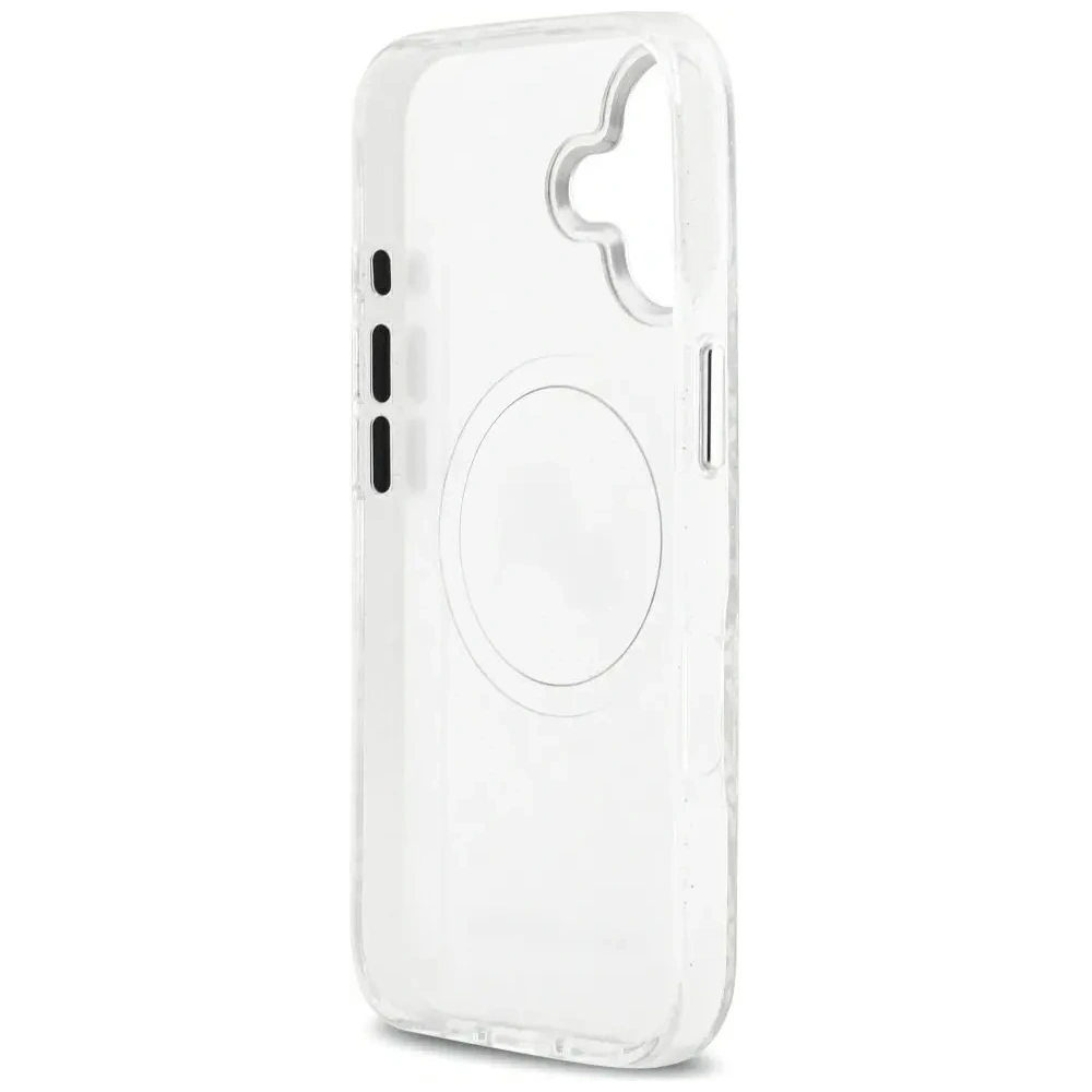 Etui Karl Lagerfeld IML Glitter Karl & Choupette Heads Logo MagSafe do Apple iPhone 17 szary