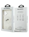 Etui Karl Lagerfeld IML Glitter Karl & Choupette Heads Logo MagSafe do Apple iPhone 17 szary