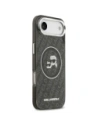 Etui Karl Lagerfeld IML Glitter Karl & Choupette Heads Logo MagSafe do Apple iPhone Air czarny
