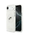 Etui Karl Lagerfeld IML Glitter Karl & Choupette Heads Logo MagSafe do Apple iPhone Air szary