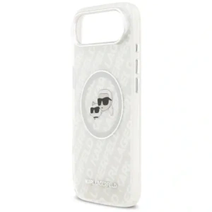 Etui Karl Lagerfeld IML Glitter Karl & Choupette Heads Logo MagSafe do Apple iPhone Air szary