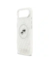 Etui Karl Lagerfeld IML Glitter Karl & Choupette Heads Logo MagSafe do Apple iPhone Air szary