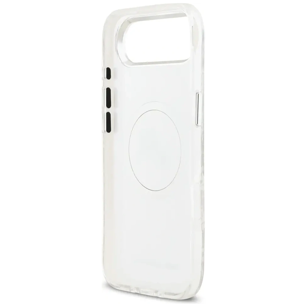 Etui Karl Lagerfeld IML Glitter Karl & Choupette Heads Logo MagSafe do Apple iPhone Air szary