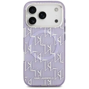Etui Karl Lagerfeld IML KL Monogram MagSafe do Apple iPhone 17 Pro fioletowy
