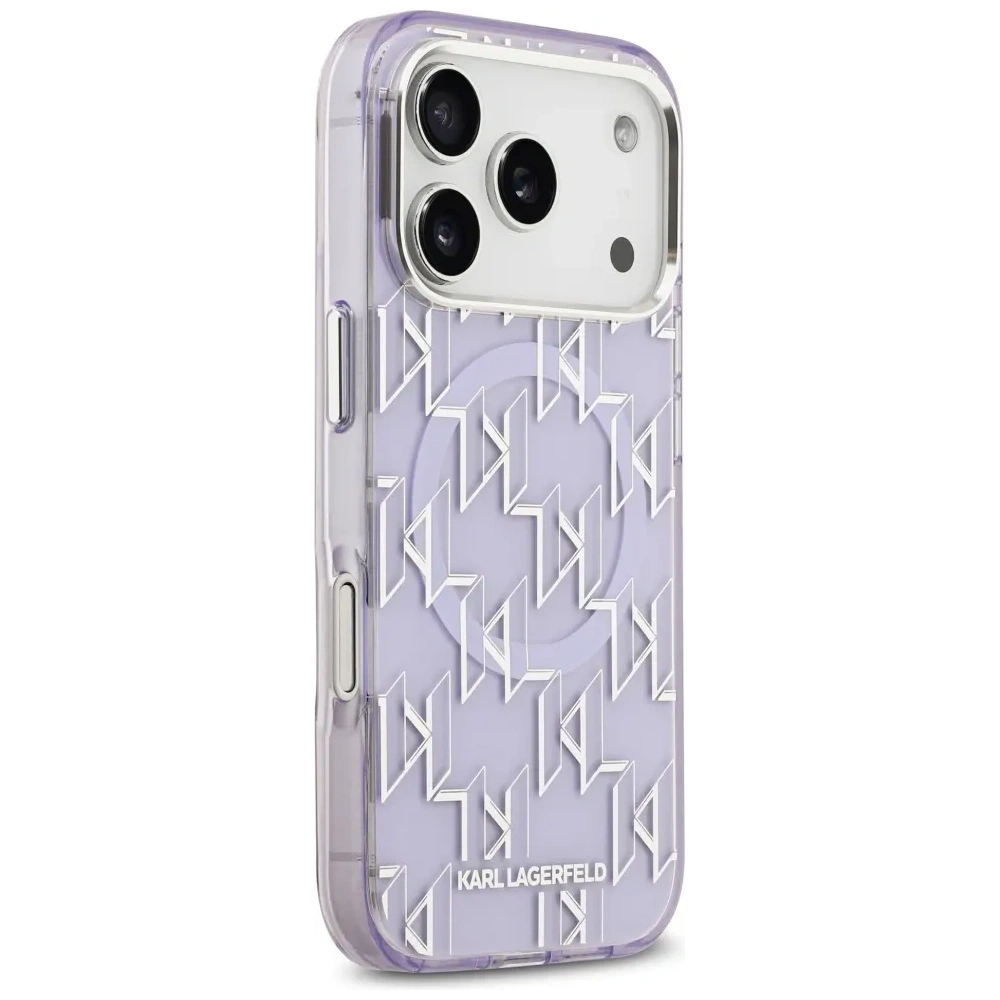 Etui Karl Lagerfeld IML KL Monogram MagSafe do Apple iPhone 17 Pro fioletowy