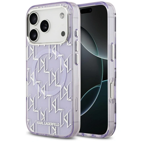 Etui Karl Lagerfeld IML KL Monogram MagSafe do Apple iPhone 17 Pro Max fioletowy