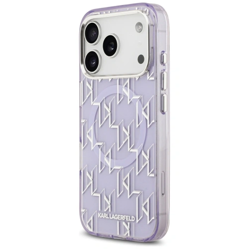 Etui Karl Lagerfeld IML KL Monogram MagSafe do Apple iPhone 17 Pro Max fioletowy