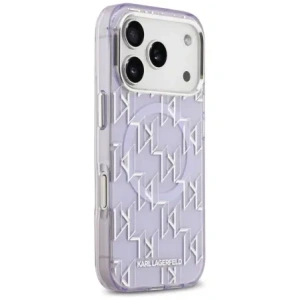 Etui Karl Lagerfeld IML KL Monogram MagSafe do Apple iPhone 17 Pro Max fioletowy