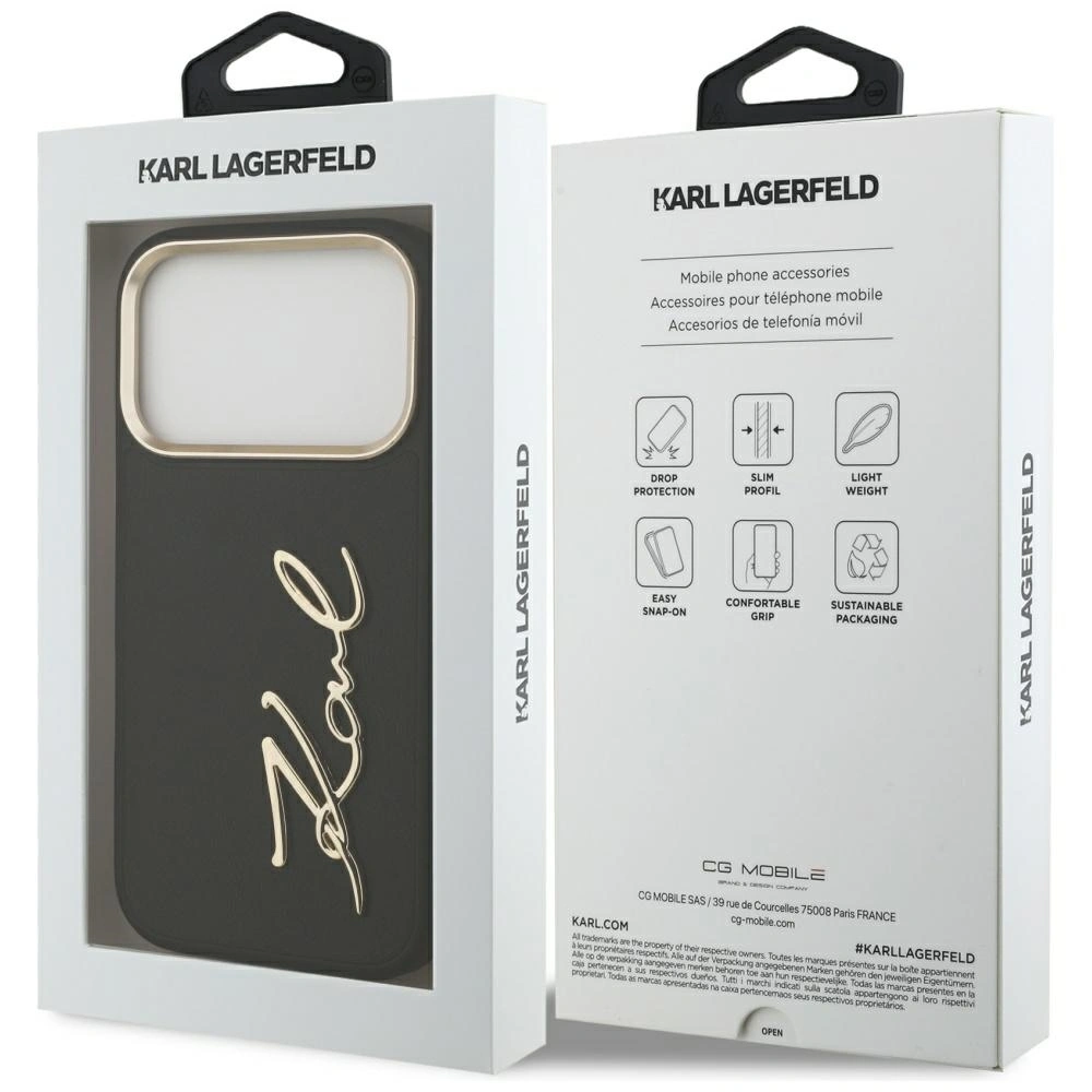 Etui Karl Lagerfeld Karl Script Logo do Apple iPhone 17 Pro czarny