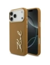 Etui Karl Lagerfeld Karl Script Logo do Apple iPhone 17 Pro Max brązowy