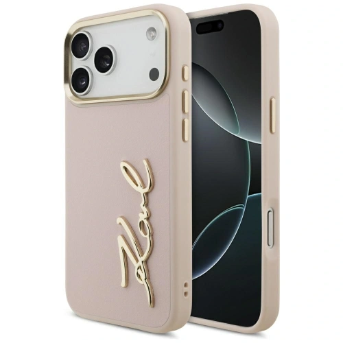 Etui Karl Lagerfeld Karl Script Logo do Apple iPhone 17 Pro Max różowy