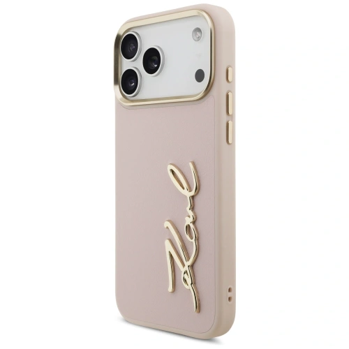 Etui Karl Lagerfeld Karl Script Logo do Apple iPhone 17 Pro Max różowy