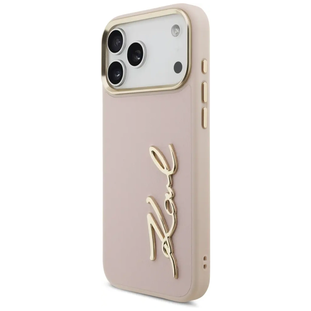 Etui Karl Lagerfeld Karl Script Logo do Apple iPhone 17 Pro Max różowy