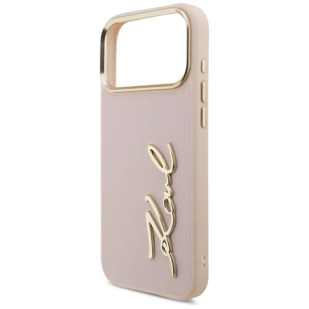 Etui Karl Lagerfeld Karl Script Logo do Apple iPhone 17 Pro Max różowy