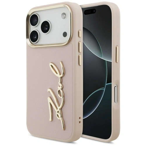 Etui Karl Lagerfeld Karl Script Logo do Apple iPhone 17 Pro różowy