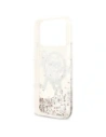 Etui Karl Lagerfeld Liquid Glitter Choupette Logo MagSafe do Apple iPhone 17 Pro Max przezroczysty