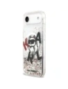 Etui Karl Lagerfeld Liquid Glitter Choupette Logo MagSafe do Apple iPhone Air przezroczysty