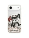 Etui Karl Lagerfeld Liquid Glitter Choupette Logo MagSafe do Apple iPhone Air przezroczysty