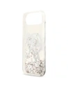 Etui Karl Lagerfeld Liquid Glitter Choupette Logo MagSafe do Apple iPhone Air przezroczysty