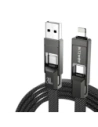 Kabel USB 4w1 Blitzwolf BW-HDC7 USB-A, USB-C / USB-C, Lightning 240W 1.2m (czarny)