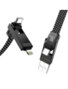 Kabel USB 4w1 Blitzwolf BW-HDC7 USB-A, USB-C / USB-C, Lightning 240W 1.2m (czarny)