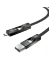 Kabel USB 4w1 Blitzwolf BW-HDC7 USB-A, USB-C / USB-C, Lightning 240W 1.2m (czarny)
