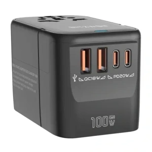 Adapter podróżny 5w1 Blitzwolf BW-TA2 2xUSB-A QC, 2xUSB-C PD, USB-C GaN 100W