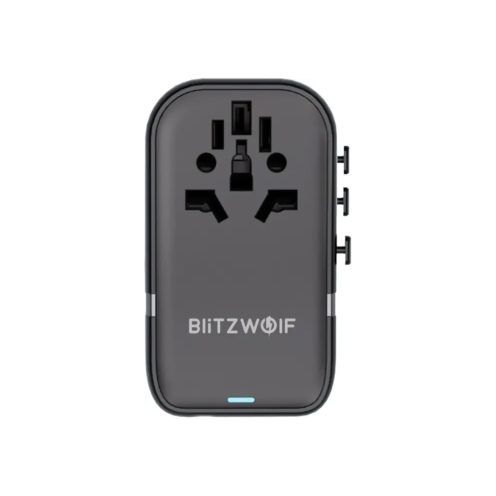 Adapter podróżny 5w1 Blitzwolf BW-TA2 2xUSB-A QC, 2xUSB-C PD, USB-C GaN 100W