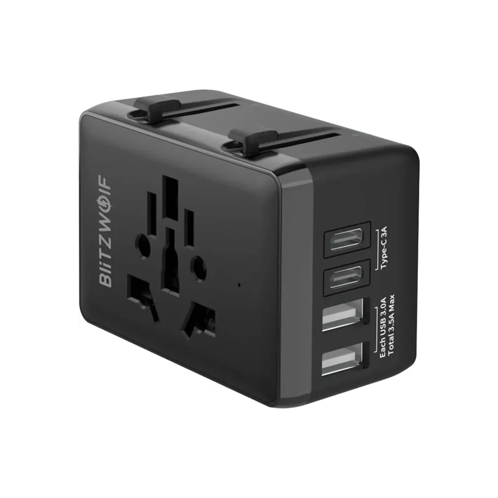 Adapter podróżny 4w1 Blitzwolf BW-TA1 2xUSB-A, USB-C, USB-C PD 20W