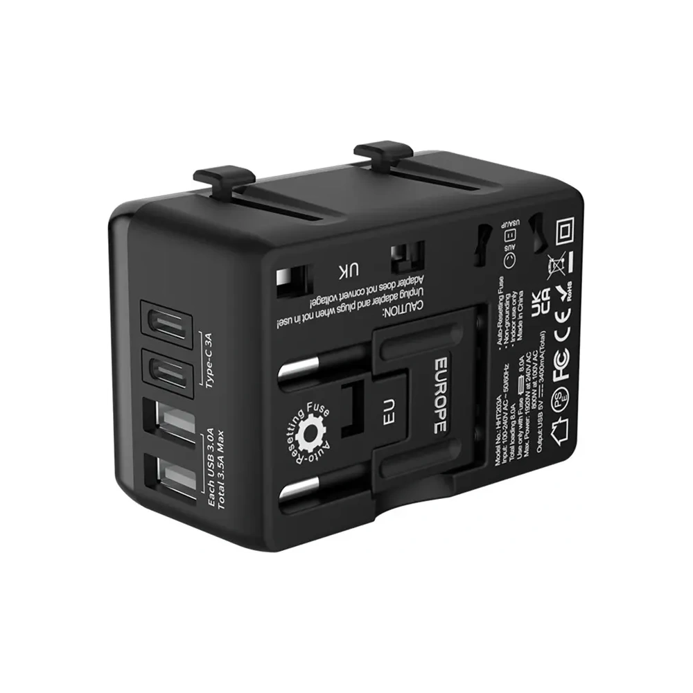 Adapter podróżny 4w1 Blitzwolf BW-TA1 2xUSB-A, USB-C, USB-C PD 20W