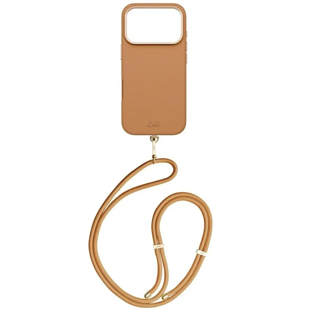 Etui UNIQ Coehl Mirelle do Apple iPhone 17 Pro Magnetic Charging brązowy