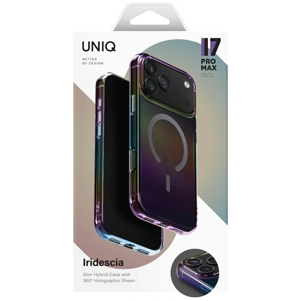 Etui UNIQ Iridescia do Apple iPhone 17 Pro Max MagClick Charging midnight quartz