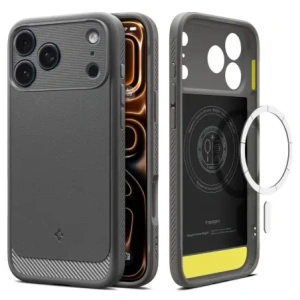 Etui Spigen Rugged Armor Mag MagSafe do Apple iPhone 17 Pro Grey