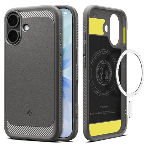 Etui Spigen Rugged Armor Mag MagSafe do Apple iPhone 17 Grey